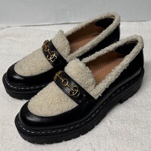 Circus by Sam Edelman Eileen Black and Cream Loafers Size 11